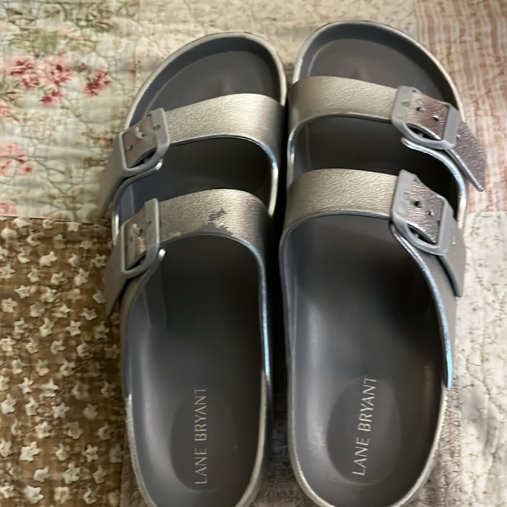 Silver rubber shoes